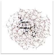 The inhibitor of influenza and SARS-CoV-2 virus entry: (A) Structural formula and antiviral activity of Arb [1,14,15,16]. (B) Secondary structure of the influenza virus hemagglutinin (HA): the globular head of the first subunit of the protein (HA1) is shown in gray, and the stalk domain (HA2) is shown in blue; the structure is visualized using the PDB [19] code 5T6N [3]. (C) The location of Ab between two α helices of HR: hydrogen and salt bridges are shown as yellow and purple dashed lines, respectively. (D) Secondary structure of the onion head of the SARS-CoV-2 S protein: the first subunit (S1) is shown in gray, and the second subunit (S2) is shown in blue; the structure is visualized using the PDB code 7BNM [20]. F—location of the Arb molecule in the HR region: the salt bridge is shown as a purple dashed line.