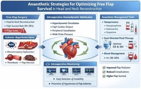 A schematic overview of the strategies for perioperative haemodynamic management in flap surgery discussed throughout this article.