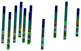 Three-dimensional borehole model.