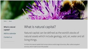 The World Forum for Natural Capital’s definition of natural capital (from website, 2013, published with permission from the Capitals Coalition).