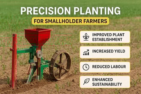 Characteristics of planting methods, comparison of manual labour (mostly women labourers) planting and mechanized precision planting with small hand-pushed precision planters.