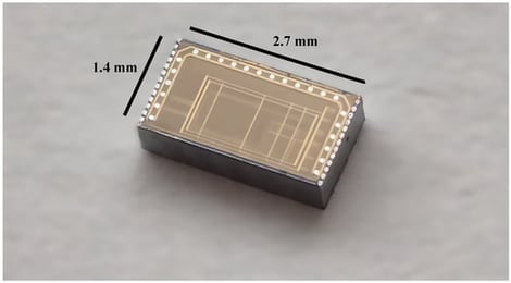 Illustrationof the IMC Chip that was fabricated in 180 nm technology.