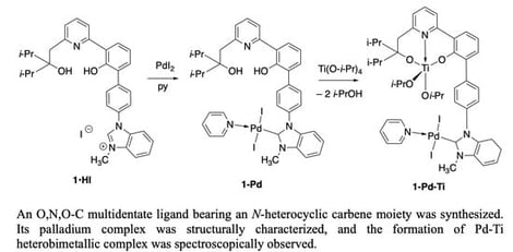 O,N,O-multidentate ligand and its heterobimetallic complexes.