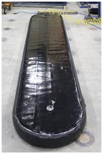 Photo of drop-stitch panel with woven sidewalls.