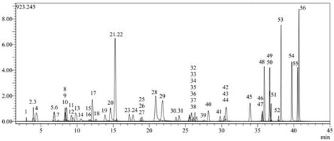 LC-MS/MS chromatograms of the PKM.