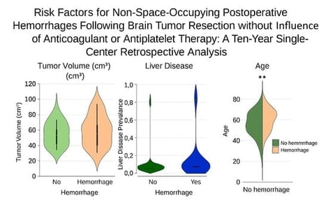 MRI (a) and CT (b) axial scans of head. Example of postoperative hemorrhage in the cavity after resection of a convexity meningioma.
