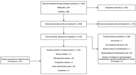 Screening and eligibility assessment of articles generated by MEDLINE and PubMed searches of the literature.
