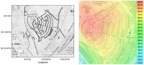 Study area and corresponding topographic map of Beato neighborhood in Lisbon. Note: Street names are presented in their original Portuguese form.