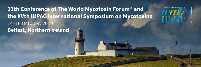 Meet us at the 11th Conference of The World Mycotoxin Forum® and the XVth IUPAC International Symposium on Mycotoxins in Belfast, Northern Ireland, 14-16 October 2019
