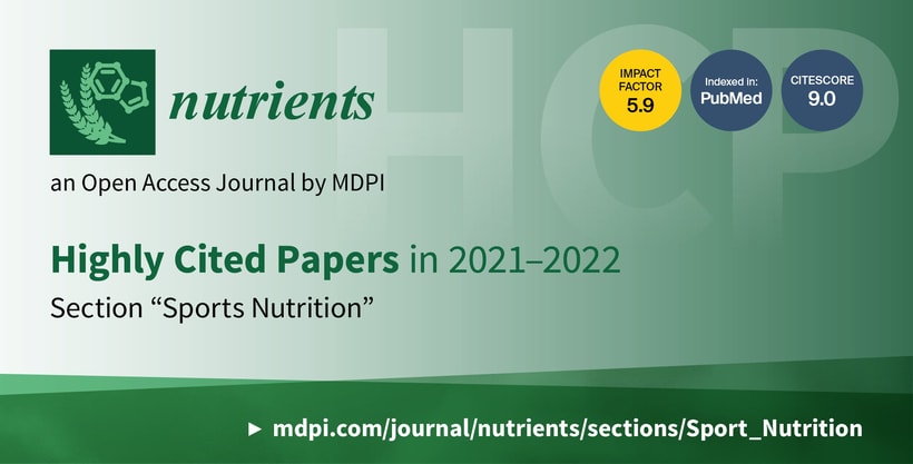 Nutrients | Highly Cited Papers in 2021–2022 in the Section “Sports Nutrition”