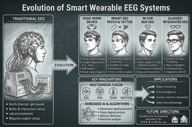 Modern head-worn EEG devices.