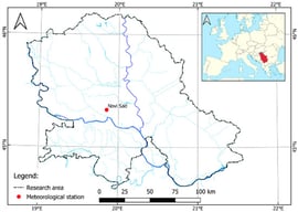 Location of the meteorological station used in the study.