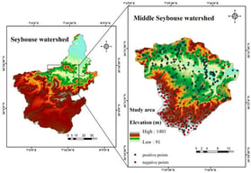 Geographic location map of the Middle Seybouse Watershed.