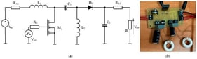 Topology of the SEPIC converter for determining isothermal characteristics in SPICE, PLECS, and ANSYS Simplorer (a) and the view of the tested network (b).