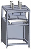 Overall structural drawing of photovoltaic module laminator.