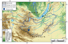 Location of the study area in the Chuluut River valley within the Mongolian part of the Selenga River basin.