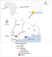 Location of the study sites [13].