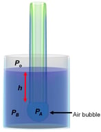 Bubble formation at the edge of a tube.