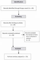 PRISMA Flow diagram of the selection of publications on Ukraine-Lithuania comparative research.