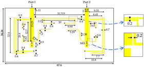 Geometry of the proposed filter (all dimensions are in mm).