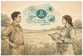 Conceptual framework of knowledge transmission platforms for rural development.