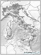 Location of the analysed cities.