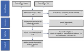 PRISMA 2020-oriented flow diagram for the review process.