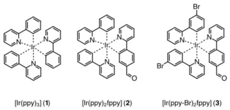 Structures of iridium complexes 1–3.
