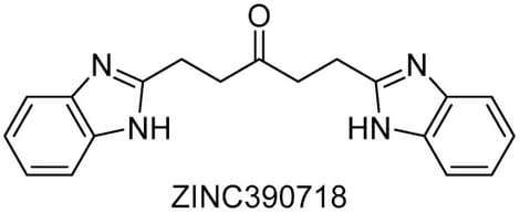 1,5-bis(1H-benzo[d]imidazol-2-yl)pentan-3-one obtained by drug design approaches.