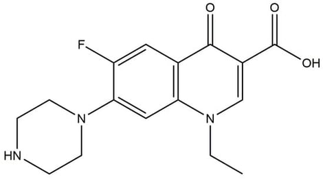 Chemical structure of norfloxacin.