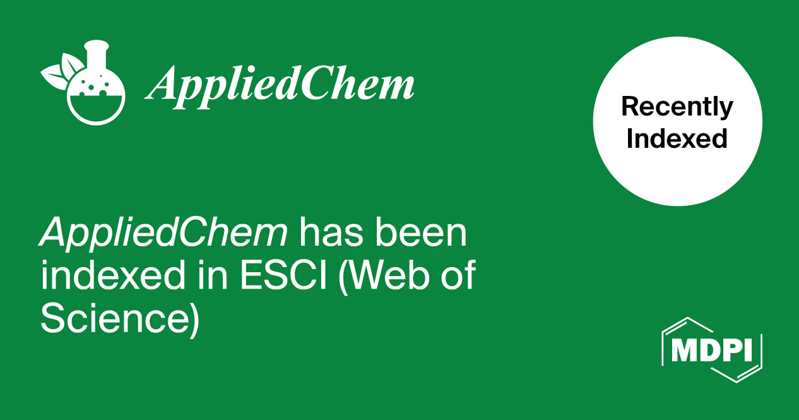 AppliedChem Accepted into Emerging Sources Citation Index in Web of Science