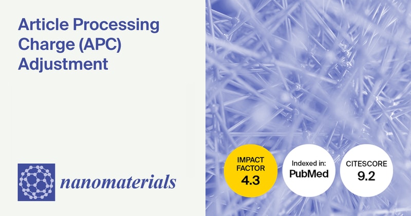 Nanomaterials | Article Processing Charge (APC) Adjustment