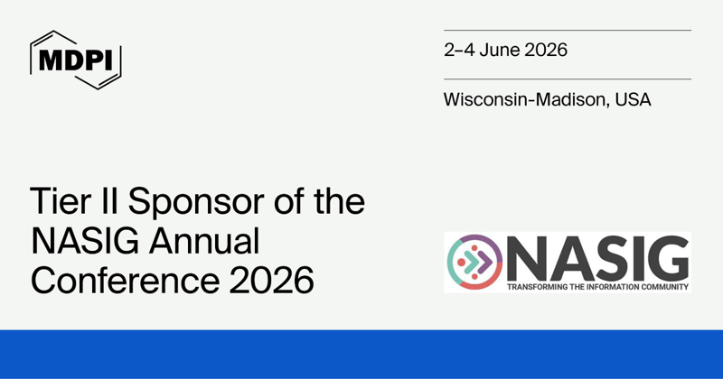 MDPI as Sponsor and Exhibitor for NASIG 41st Annual Conference