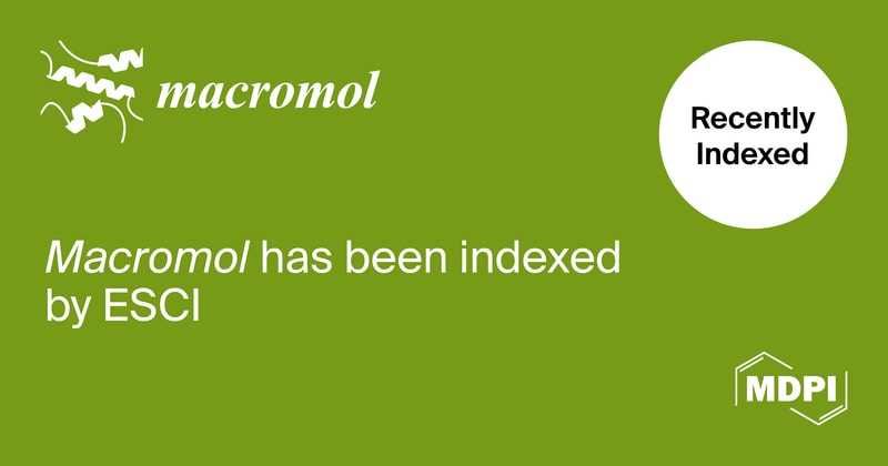 Macromol Accepted into Emerging Sources Citation Index in Web of Science