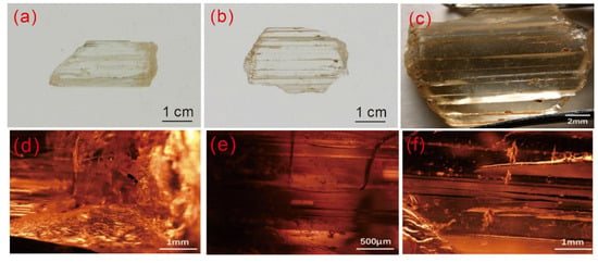 colorless to pale yellow Mogok scapolite crystals and inclusions — credit: Yuan et al., Crystals, MDPI