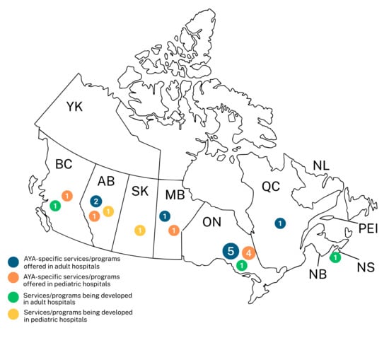 AYA-specific services and programs across Canada.