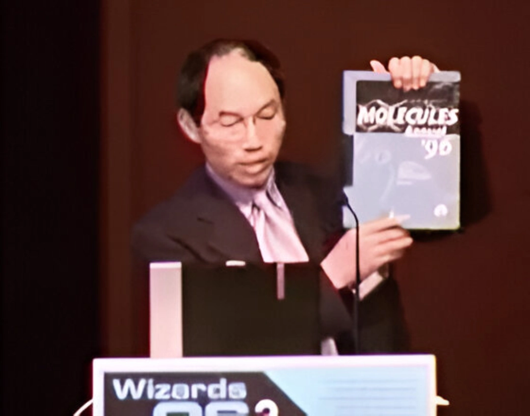 Doctor Lin presenting the journal Molecules