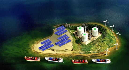 Demonstration region. While hot colors denote more wind potential areas, cold colors do less.