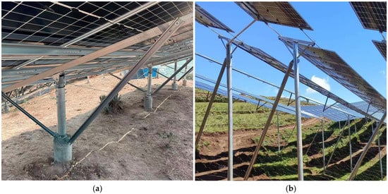 (a) Rigid PV support systems; (b) flexible PV support systems.