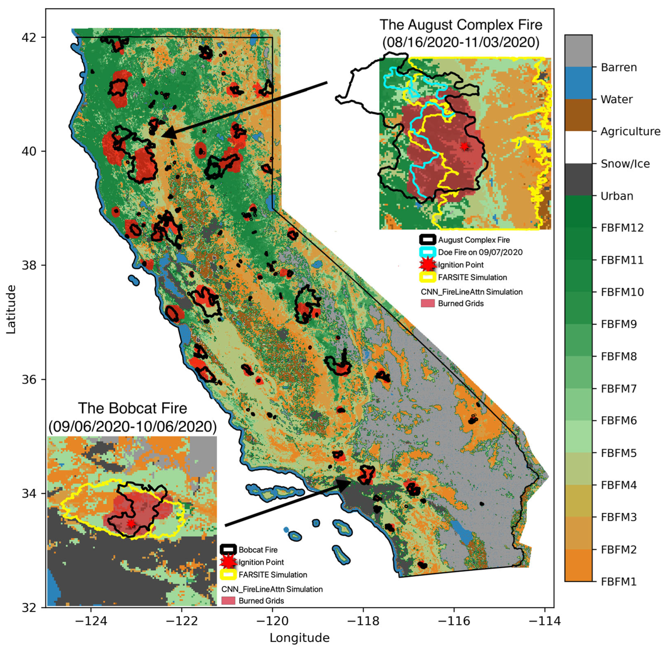 Attention-Based Wildland Fire Spread Modeling Using Fire-Tracking ...