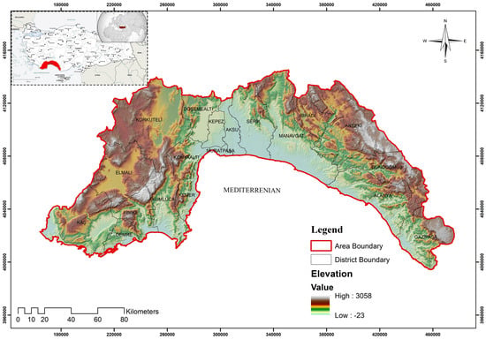 Geographical location of the study area.