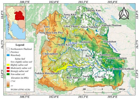 Map of the study area in Northeastern Thailand.