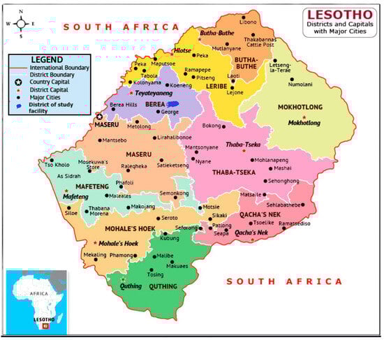 The Kingdom of Lesotho; Berea district.