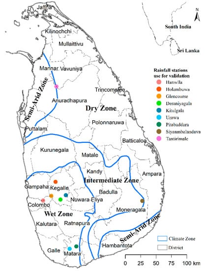 Scientific Climate Map Sri Lanka