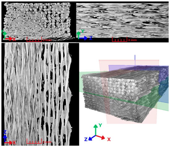 CT scan of additively manufactured continuous carbon fibre reinforced polyamide composite.
