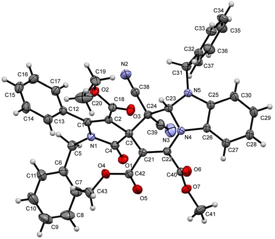 Structure of compound 2, obtained by X-ray diffraction analysis.