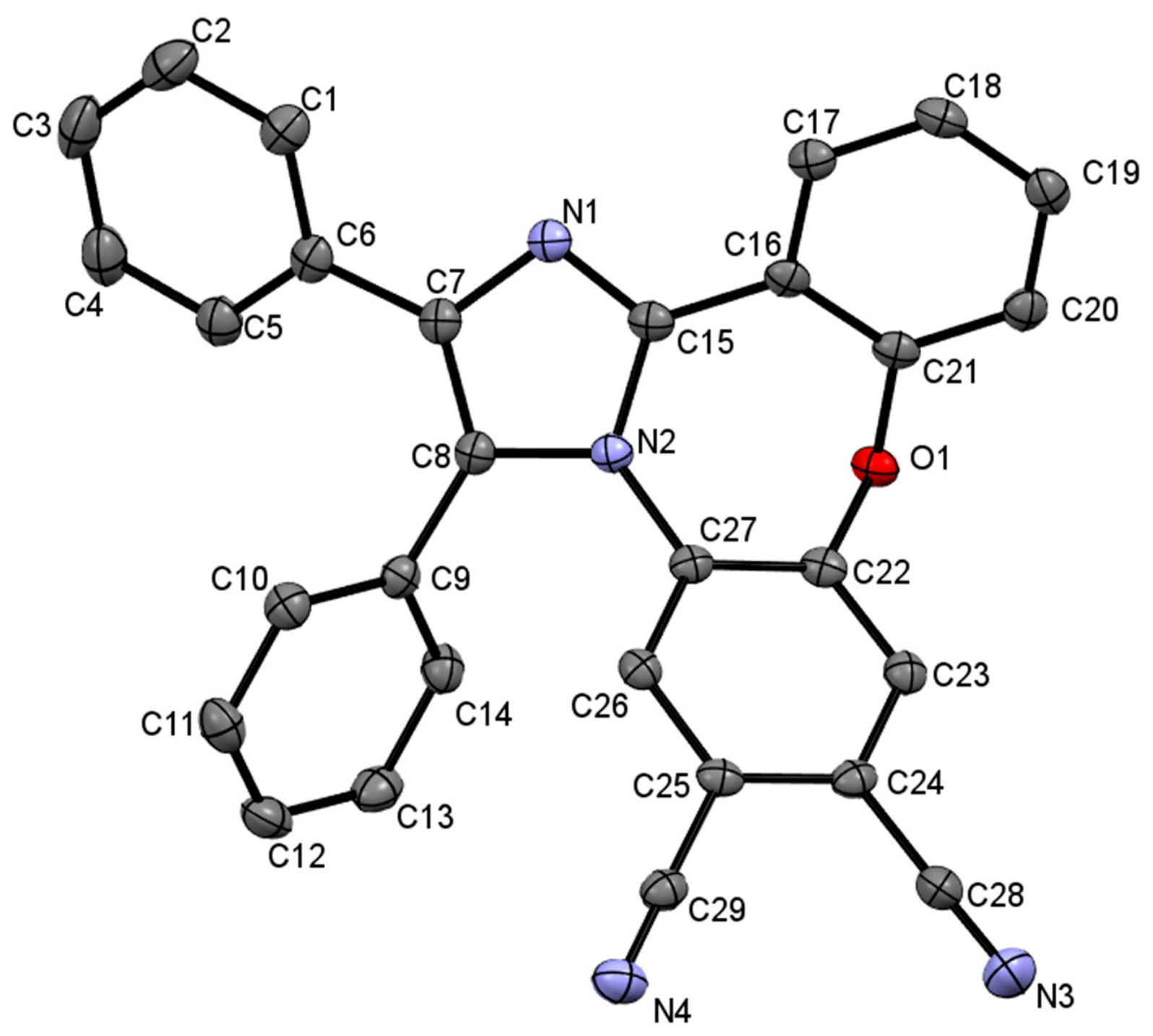 2,3-Diphenyldibenzo[b,f]imidazo[1,2-d][1,4]oxazepine-6,7-dicarbonitrile