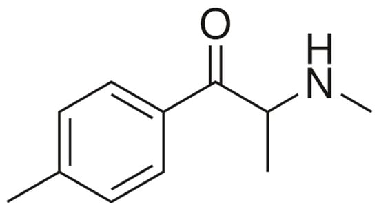 Structural formula of mephedrone.