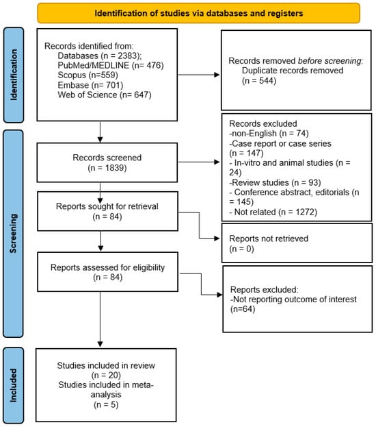 PRISMA 2020 flow diagram of the study process.