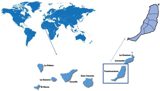 Geographical localization of Fuerteventura Island.